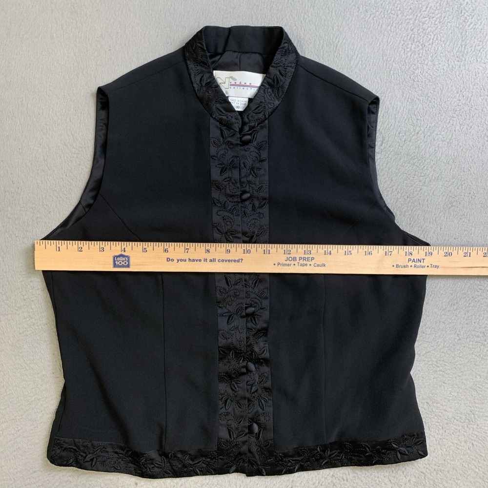 NYGARD Collection Vest Women's Size 10 Black Buttons Polyester RN 54365 - Picture 5 of 13